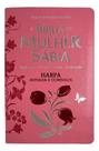 Bíblia de estudo da mulher sábia capa de luxo rosa arc harpa com índice