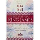 Bíblia de Estudo King James Atualizada Letra Normal Capa Luxo Floral - Scripturae