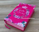 Biblia filha do Senhor rosa Letras Grandes Evangélica Com Harpa E Corinhos Indice