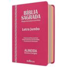 Biblia Jumbo - Luxo Pink Harpa Cristã - João Ferreira de Almeida - ARC