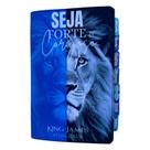 Bíblia King James Leão azul seja forte e corajoso com Abas adesivas Bíblia King James Leão azul seja forte e corajoso com Abas adesivas