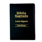 Bíblia Letra Gigante Zíper com Harpa 14x21cm - Preta