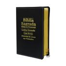 Bíblia Letra Grande - Luxo - Preta - C/ Harpa - 12x19cm