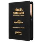 Biblia Letra Hipergigante - Zíper - Preta - C/ Harpa