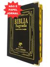 Bíblia letra jumbo com harpa - capa luxo preta - Mundial Records