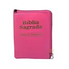 Bíblia Letra Pequena Zíper Pink