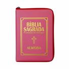 Bíblia Letra Pequena Zíper Pink