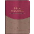 Bíblia Ministerial Duotone Marrom Claro e Vermelho NVI Editora Vida Bíblia Ministerial Duotone Marrom Claro e Vermelho NVI Editora Vida