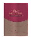 Bíblia Ministerial - Nvi - Capa Duotone - Marrom Claro E Vermelho