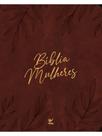 Bíblia mulheres nvt - duas colunas - folhas vinho