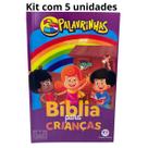 Bíblia para Crianças 3 Palavrinhas capa brochura Ciranda Cultural Atacado 5 unidades Presente