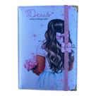 Bíblia Pequena Ntlh Garota Capa dura acolchoada + elástico rosa