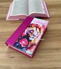 Biblia Premium glitter rosa leao perfil Letras Grandes Com Harpa E Corinhos Indice