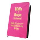 Bíblia Rosa Híper Gigante Plus Harpa Letra Extra Grande