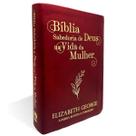 Bíblia Sabedoria de Deus na Vida da Mulher Média Luxo Vinho ARC Elizabeth George CPAD