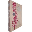 Bíblia Sagrada ARC FC Capa PU Luxo Flor Pink e Rose PDA PJV PED MC Harpa Avivada e Corinhos Letra Gigante CPP