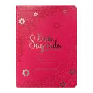 Bíblia Sagrada ARC Letra Hipergigante Harpa Avivada e Corinhos Capa PU Luxo Floral Pink