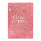 Bíblia Sagrada ARC Letra Hipergigante Harpa Avivada e Corinhos Capa PU Luxo Floral Rosa