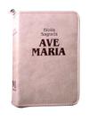 Bíblia Sagrada Ave Maria Zíper Strike Média Rosa