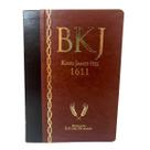 Bíblia Sagrada BKJ 1611 King James Grande Fiel com Estudo Holman ACF Letra Normal Capa Luxo Preto e Marrom