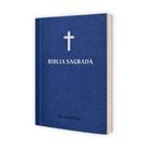 Bíblia Sagrada Brochura Capa azul - Textos colorido Letra média - Evangelização