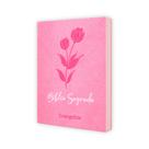 Bíblia Sagrada Brochura Capa Rosa - Textos colorido Letra média - Evangelização