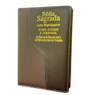 Bíblia sagrada com letra hipergigante harpa cristã e evangelica com zíper índice palavras de jesus em vermelho pjv