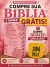 Bíblia Sagrada da Mulher Letra Gigante Capa de Couro Rosa claro