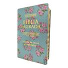 Bíblia Sagrada da Mulher Letras Confortáveis Luxo Popular Floral Verde As Palavras De Jesus Em Vermelho