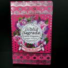 Bíblia sagrada estudo da mulher nova laminada pink sc sk