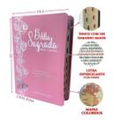 Biblia sagrada evangelica letra hiper gigante arc almeida palavras de jesus em vermelho luxo harpa indice cor:pink Biblia sagrada evangelica letra hiper gigante arc almeida palavras de jesus em vermelho luxo harpa indice cor:pink