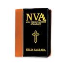 Bíblia Sagrada Evangélica Nova Versão Almeida Atualizada 2025 ziper - Preta C/ Caramelo