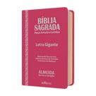 Bíblia Sagrada - Gigante Luxo Pink ARC - João Ferreira de Almeida - com Harpa e Índice por Cores Bíblia Sagrada - Gigante Luxo Pink ARC - João Ferreira de Almeida - com Harpa e Índice por Cores