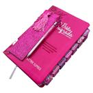 Bíblia Sagrada Jumbo Feminina Floral Pink Full Color ARC com Harpa e Abas Aplicadas