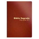 Bíblia Sagrada King James 1611 Bkj Marrom Luxo Borda Dourada