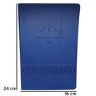 Bíblia sagrada king james 1611 ultra fina gigante capa de luxo azul