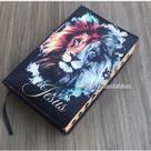 Biblia sagrada Leão Faces Letras Hiper Grandes Com Harpa E Corinhos indice