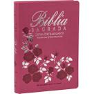 BÍBLIA SAGRADA LETRA EXTRA GIGANTE Almeida Revista Corrigida ARC com Índice Lateral LUXO SBB Pink Flor BÍBLIA SAGRADA LETRA EXTRA GIGANTE Almeida Revista Corrigida ARC com Índice Lateral LUXO SBB Pink Flor