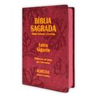 Bíblia Sagrada Letra Gigante Luxo Folha Pink