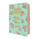 Biblia Sagrada Letra Gigante Luxo Popular - Floral Verde - Com Harpa - Mulher - RC