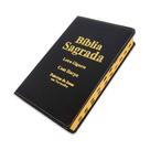 Biblia Sagrada Letra Gigante Luxo Popular - Preta - C/ Harpa E Palavras De Jesus Em Vermelho - RC