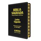 Biblia Sagrada Letra Gigante Luxo Popular - Preta - C/ Harpa E Palavras De Jesus Em Vermelho - RC