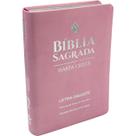 Bíblia Sagrada Letra Gigante Rosa claro Sem Índice Médio ARC