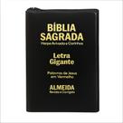 Bíblia Sagrada Letra Gigante Ziper - Preta C/ Harpa Cristã