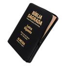 Bíblia Sagrada Letra Gigante Ziper - Preta C/ Harpa Cristã