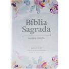 Bíblia Sagrada - Letra Grande - Edição com Letras Vermelhas e Harpa Cristã - Capa Semiflexível - Aquarela