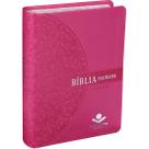 Bíblia Sagrada Letra Grande - material sintético Pink: Almeida Revista e Atualizada (ARA)