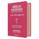 Bíblia Sagrada - Letra Hipergigante ARC - João Ferreira - Capa Flexível com Indice por Cores - Pink