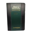 Bíblia sagrada letra hipergigante harpa arc índice capa de luxo bicolor preto e verde
