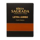 Bíblia Sagrada Letra Jumbo - LUXO Bicolor - Preta e Caramelo